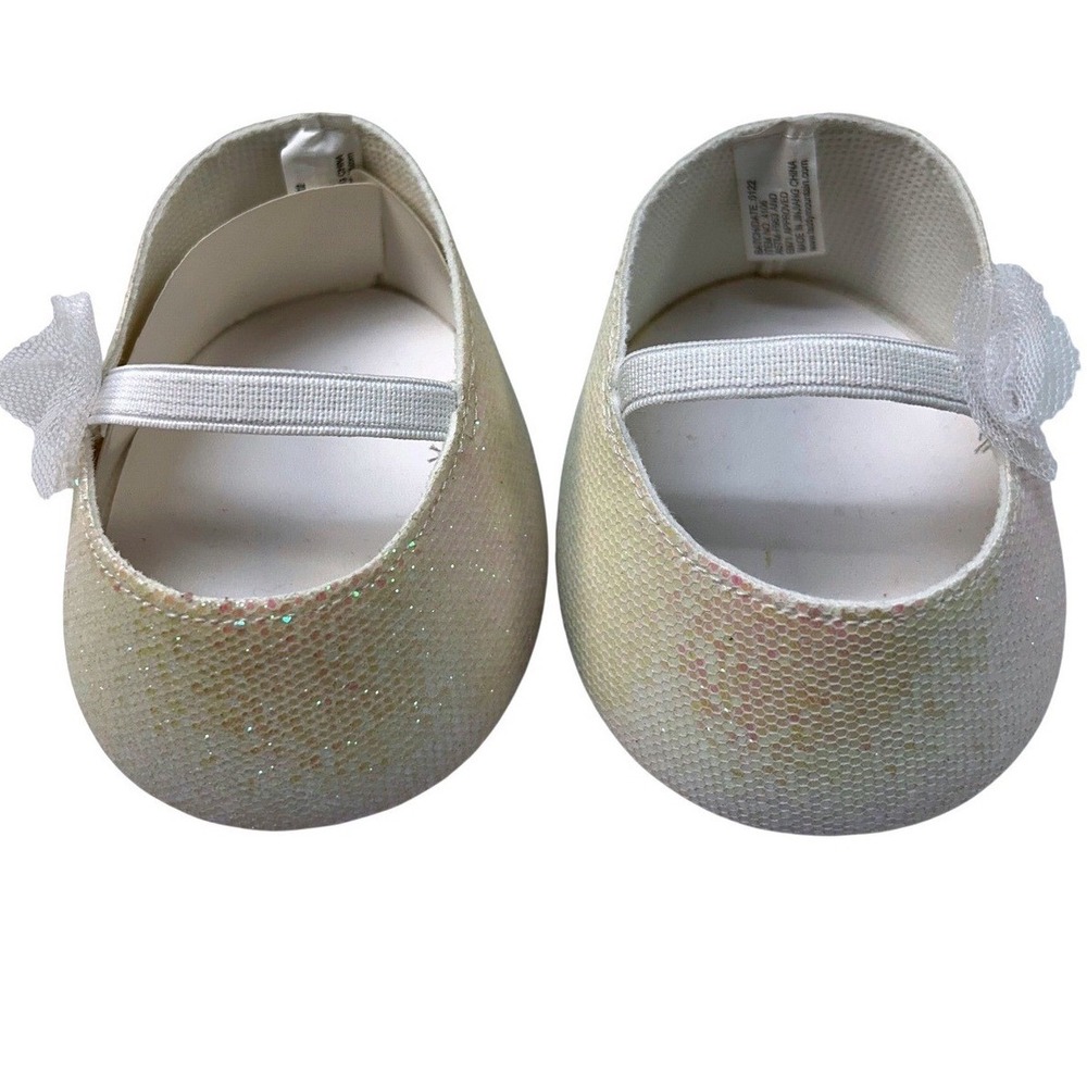 Teddy‎ Mountain White Sparkle Dress Shoes for 16 inch Plush Stuffed Animals 4108